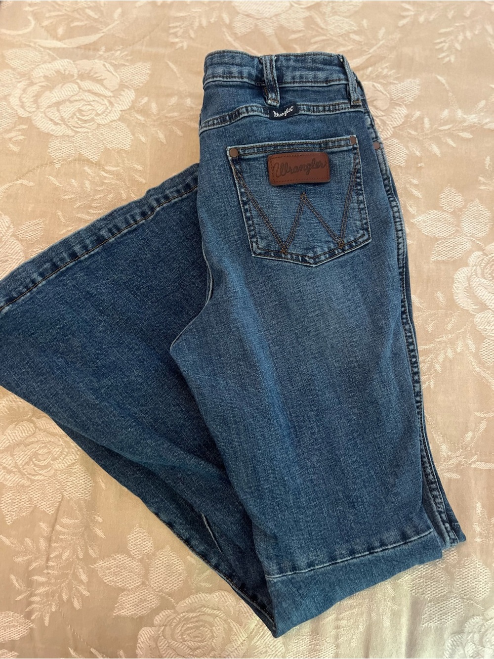 Wrangler Classic High Rise Flare Denim Jeans